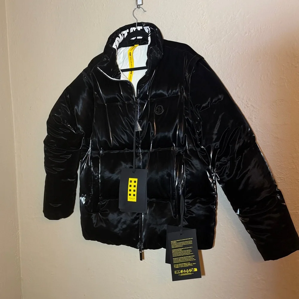MONCLER x ASAP ROCKY Black Sz 3 Polyamide Men's Coat Don’t be Dumb New w defect